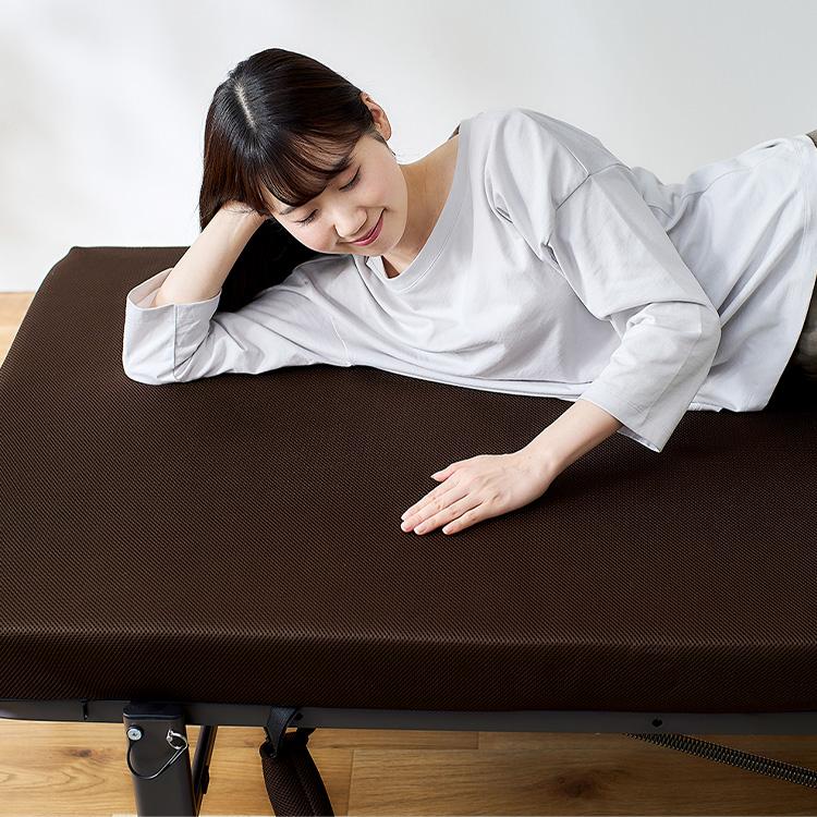 IRIS OHYAMA（アイリスオーヤマ） 折りたたみベッド 組立不要 シングル