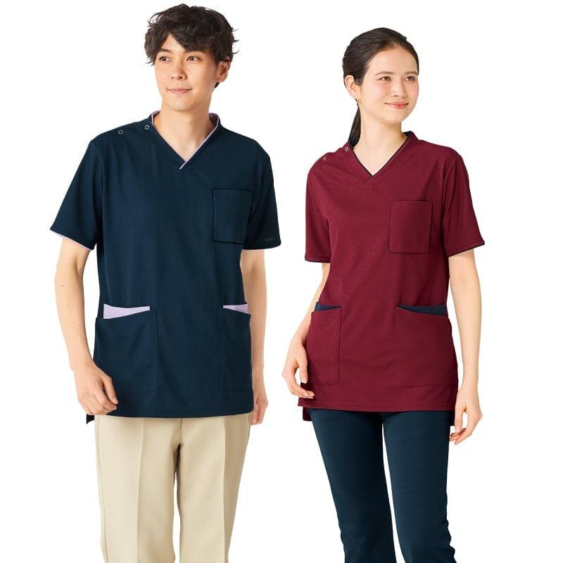 アンファミエ スクラブ 医療 白衣 メンズ レディース ナース服 動き