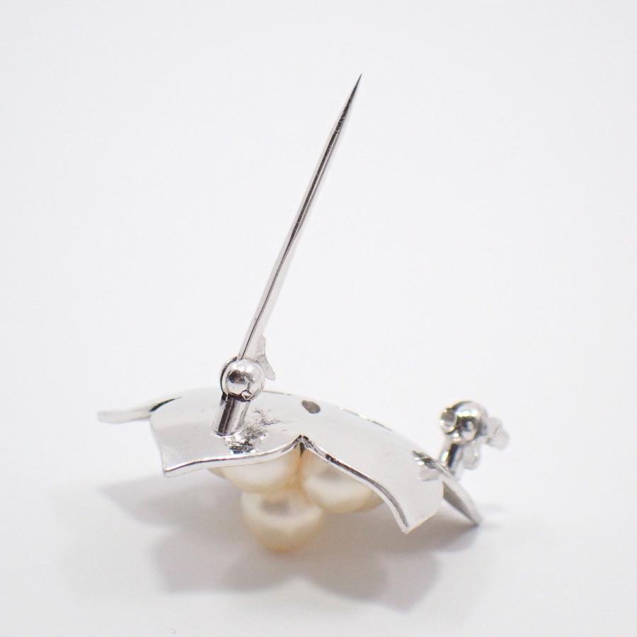 MIKIMOTO（ミキモト） 桜 フラワーモチーフ ブローチ シルバー/パール6