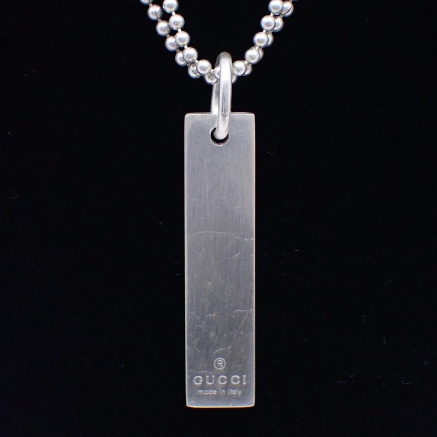 GUCCI（グッチ） プレートトップ 2連 ボールチェーン ネックレス