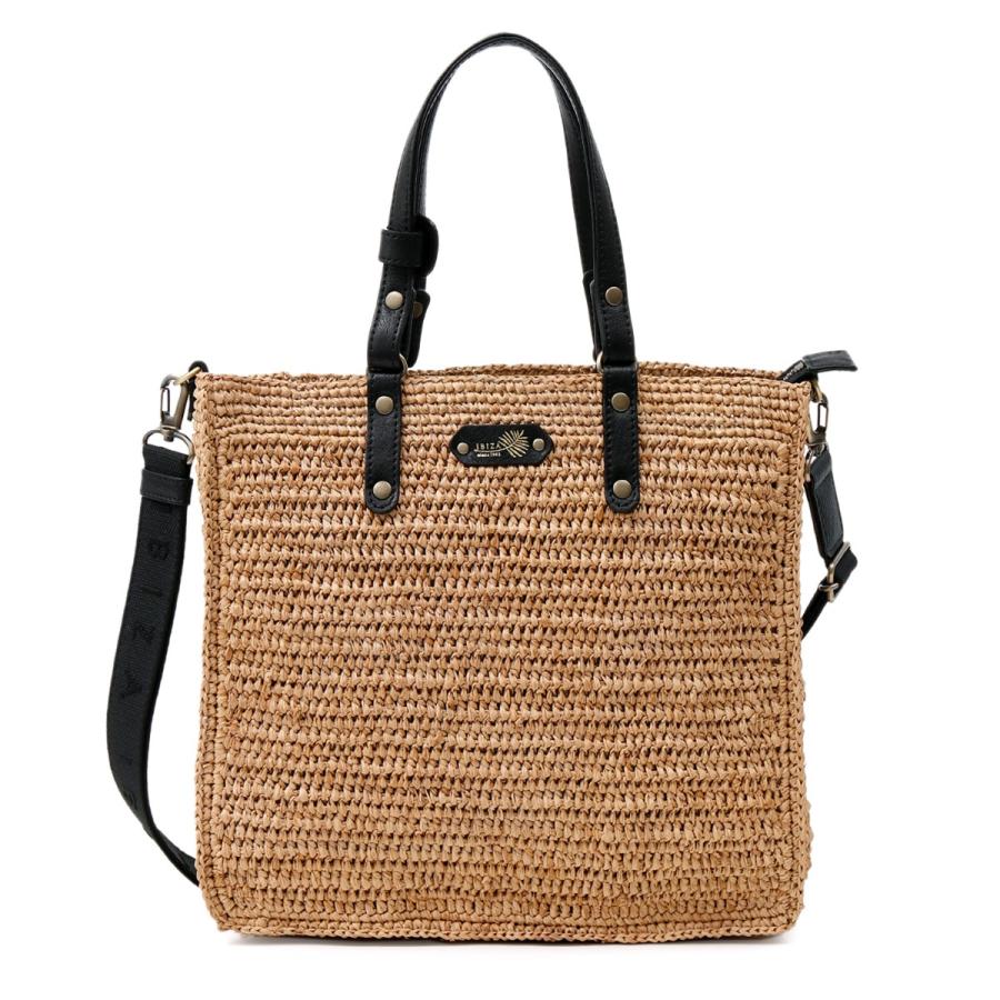 イビサ公式 ラフィアバッグ 2way ショルダー かごバッグ 斜めがけ