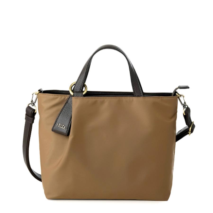 イビサ公式 2WAY ショルダー 斜めがけ トート ナイロン 軽量 付属 本革