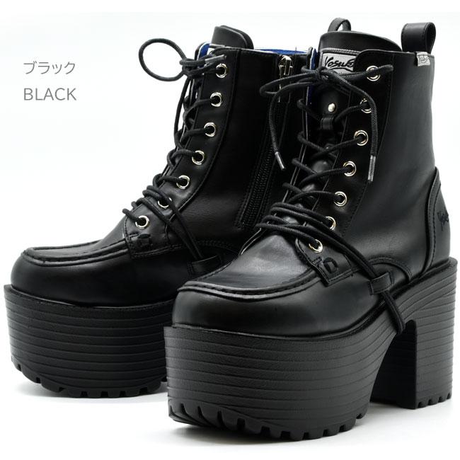 YOSUKE（ヨースケ） ブーツ レディース 厚底 ブラック 黒 厚底 ブーツ