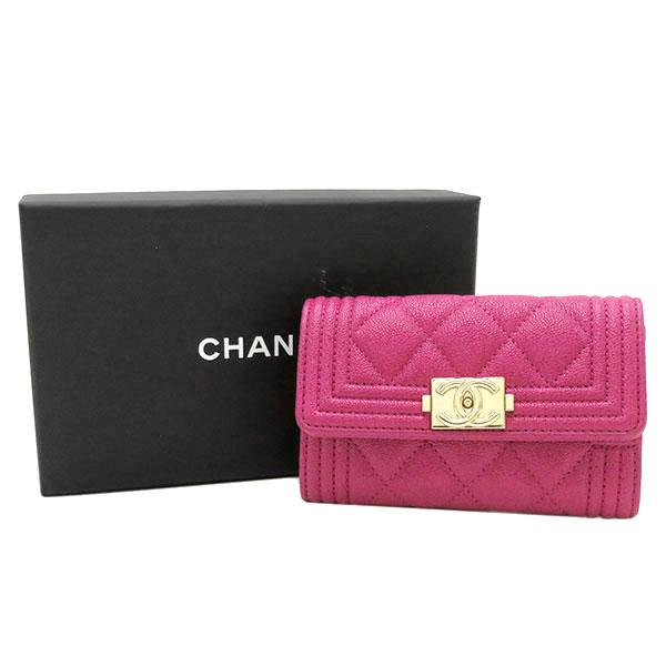 キャビアスキン シャネル カードケース BOY CHANEL ボーイシャネル