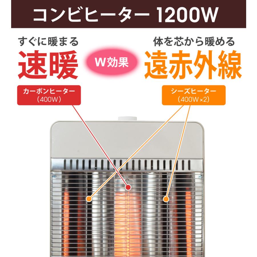 TEKNOS（テクノス） コンビヒーター 3灯 シーズヒーター カーボン