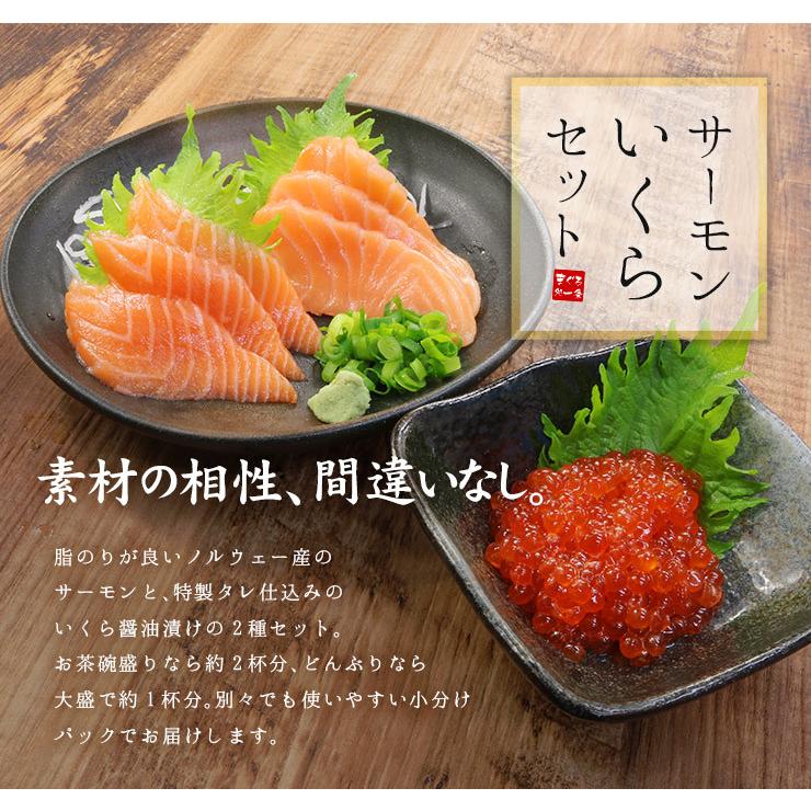 サーモンいくら丼セット《ref-sms2》[[サーモンいくらセット] : まぐろ