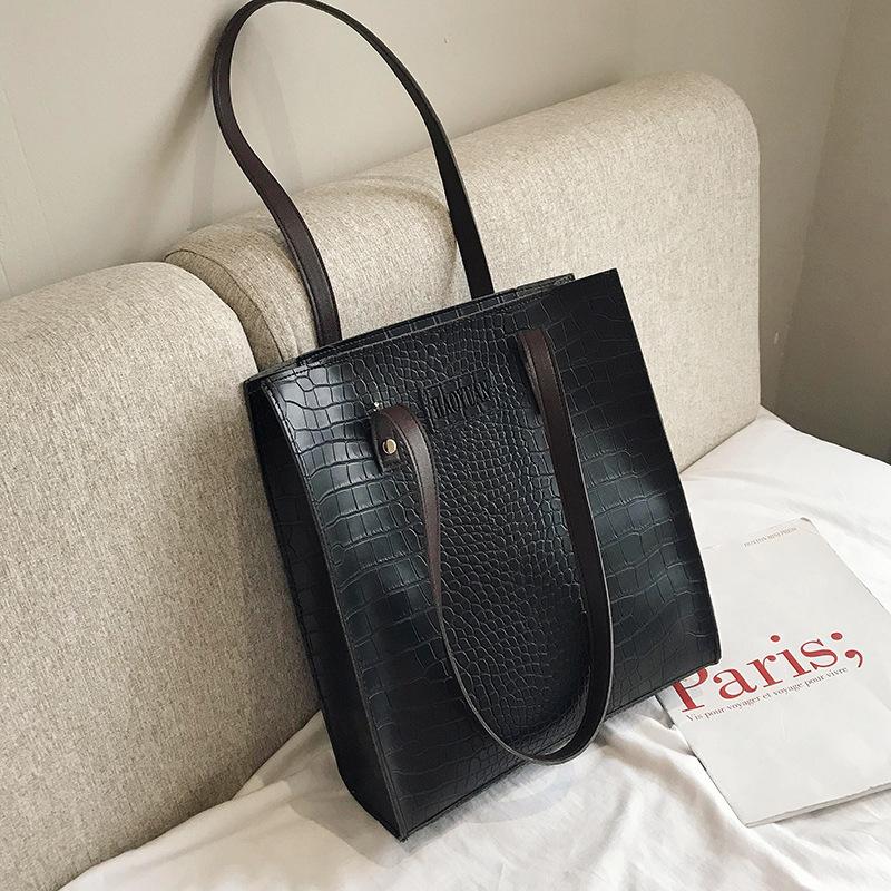 2way クロコ 型押し トートバッグ a4 縦型 レディース 肩かけバッグ