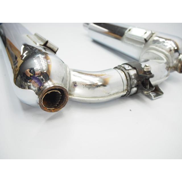 W400純正マフラーのカット サイレンサー K504カスタム流用 加工素材に