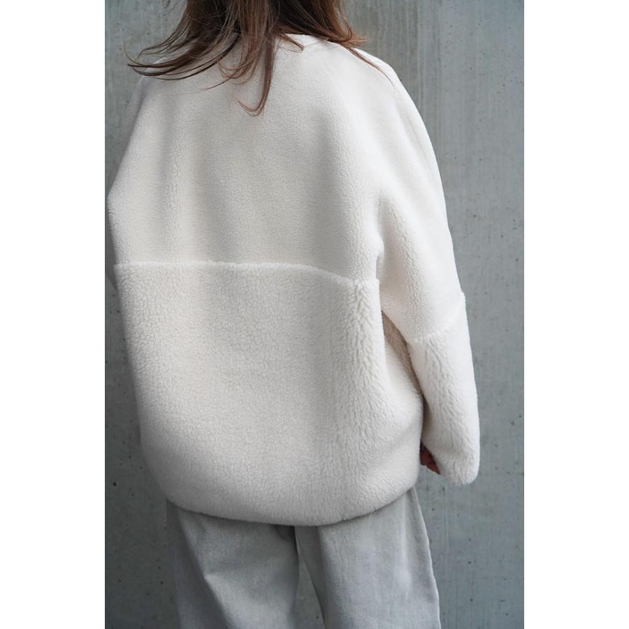 PASSIONE（パシオーネ） リバーシブル ノーカラーボアジャケット