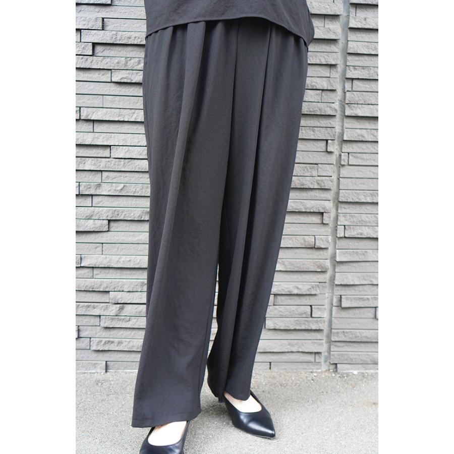 Cafune（カフネ） ジョーゼット素材 リラックスワイドパンツ 515620