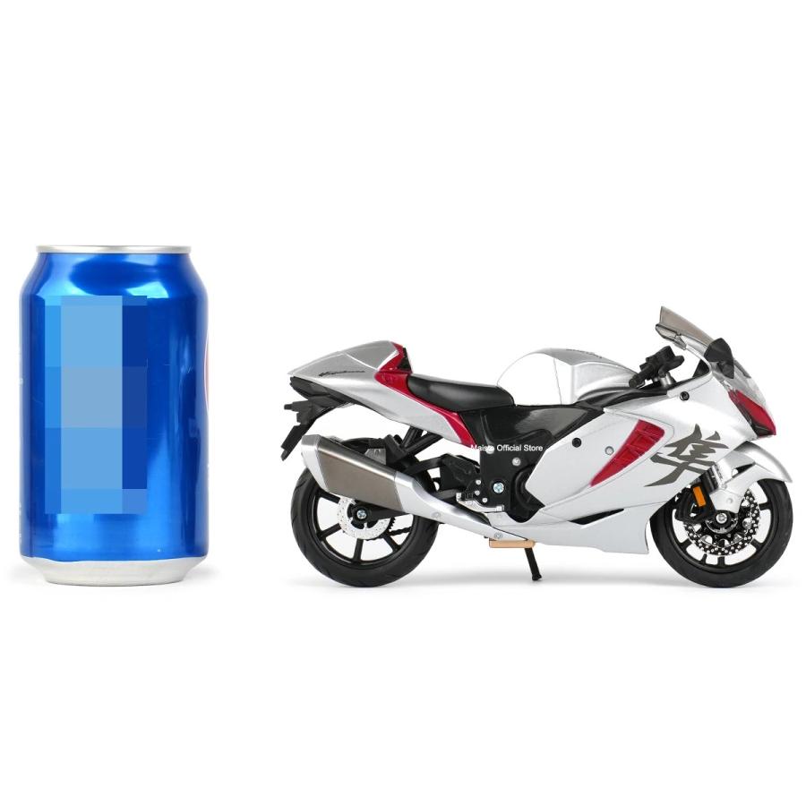 ミニカー バイク SUZUKI スズキ ハヤブサ 隼 HAYABUSA シルバー 1/12