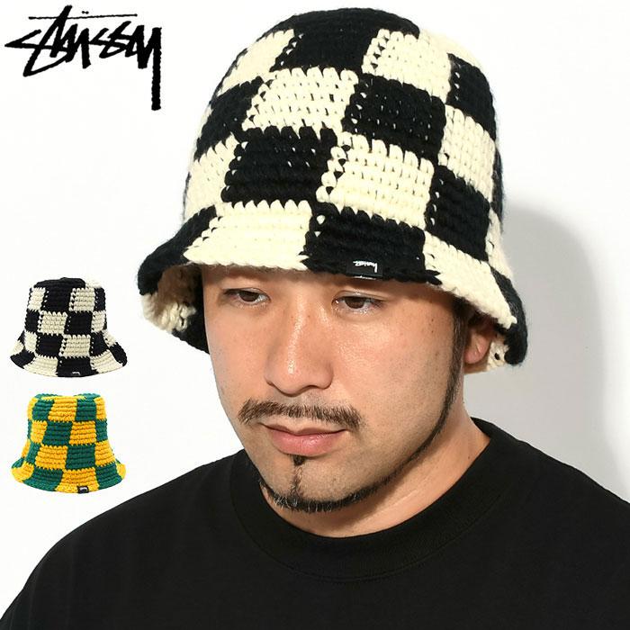 STUSSY（ステューシー） バケット ハット STUSSY Checker Knit Bucket