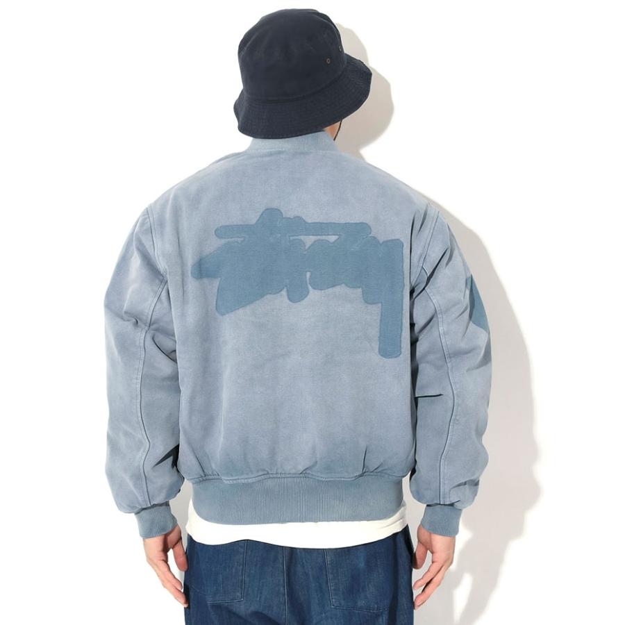 STUSSY（ステューシー） ジャケット メンズ Ghost Logo Canvas Varsity