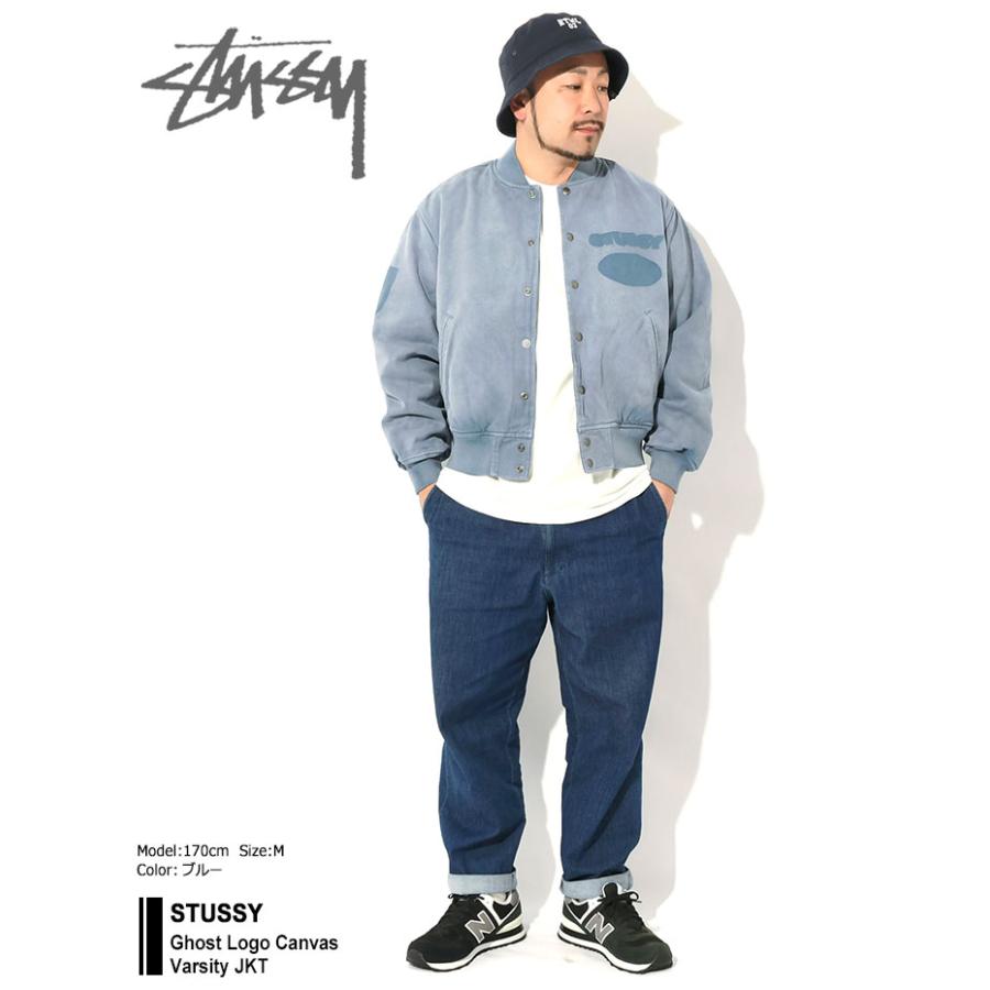 STUSSY（ステューシー） ジャケット メンズ Ghost Logo Canvas Varsity