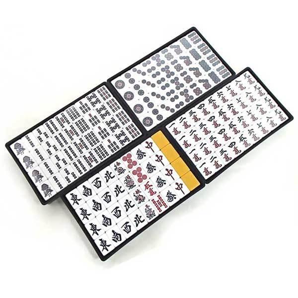 手打ち麻雀牌セット 大きめ麻雀牌スマートとジャンクマットのセット
