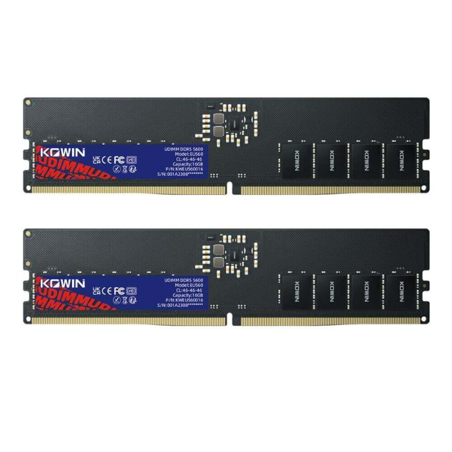 新品未開封】KOWIN DDR5 5600 メモリ EU560 32GB（16GB×2）｜Yahoo