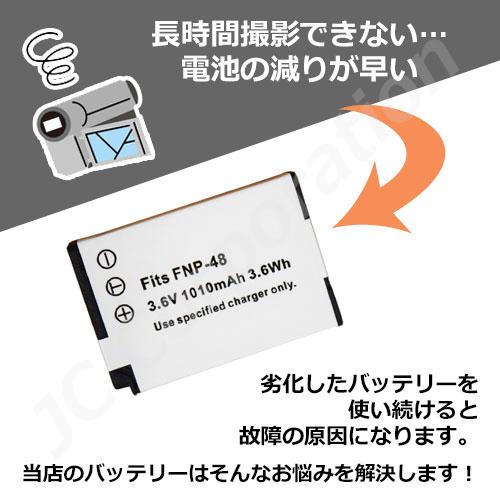充電器セット フジフィルム（FUJIFILM） NP-48 互換バッテリー ＋ 充電