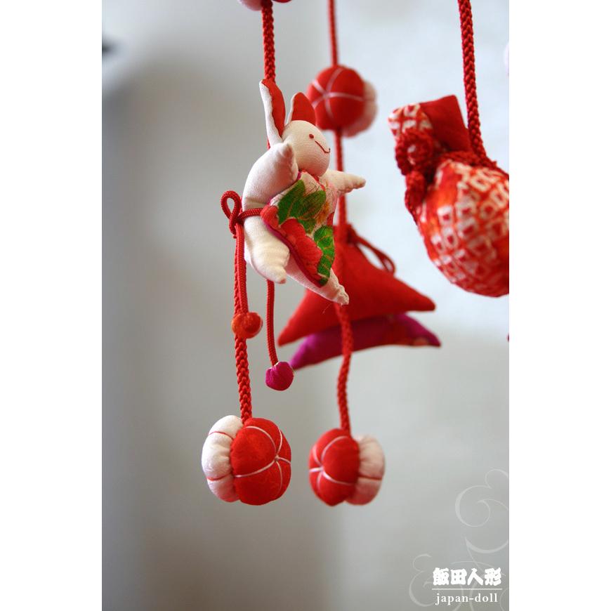 つるし飾り つるし雛 正絹古布 手縫い 凪（なぎ）台付 一式 104875 [DC