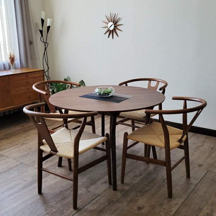 ダイニングテーブルセット 北欧風 4人用 丸テーブル 円形 Yチェア