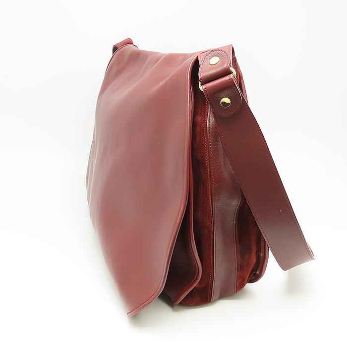 美品】カルティエショルダーバッグ／ターンロック斜め掛け A4 レザー