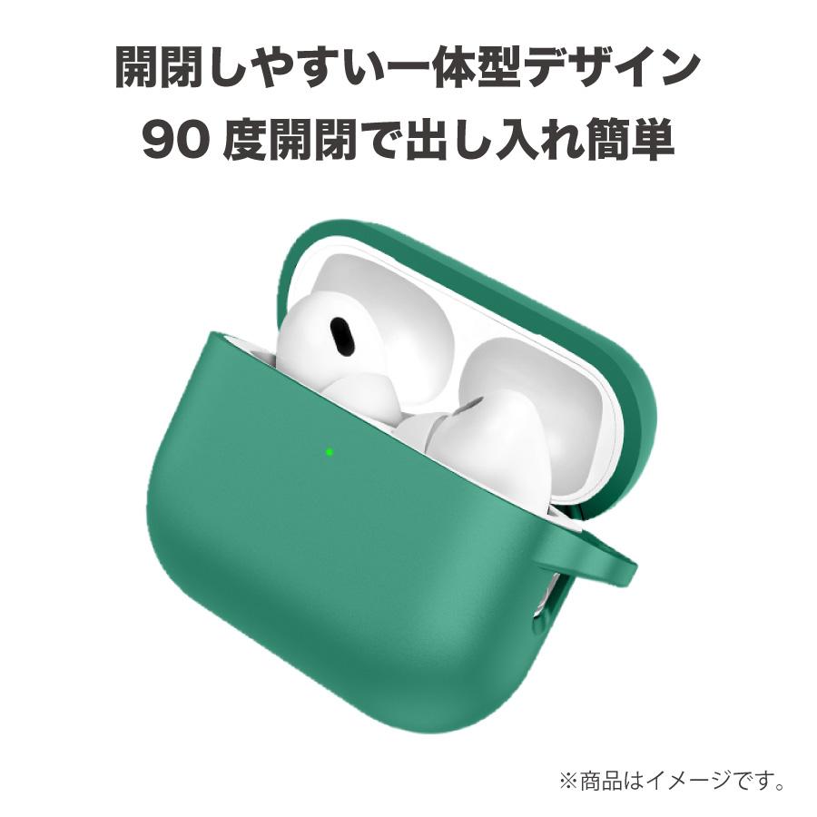 AirPods Pro 第3世代 ケース カラビナ付き シリコンカバー ソフト
