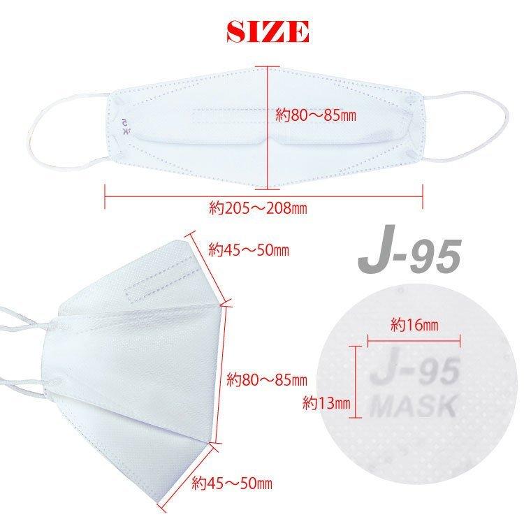 J-95 マスク 日本製 選べる6色×各5枚 30枚入 4層構造 不織布 JIS規格
