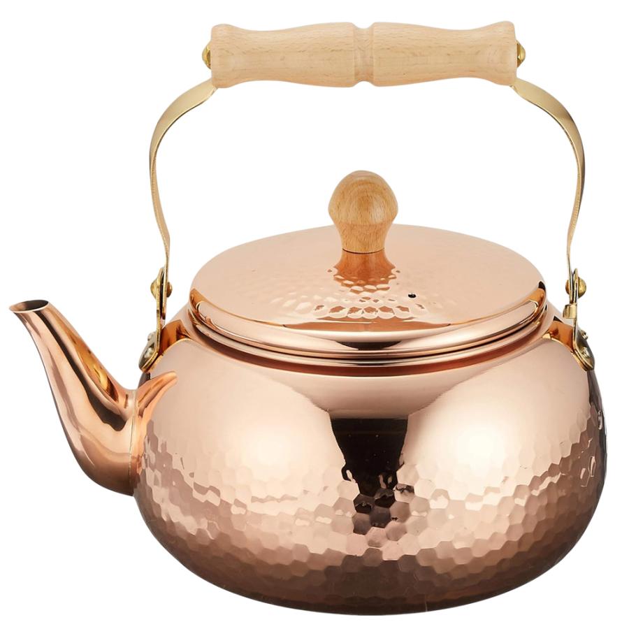 タケコシ やかん 純銅 銅 銅製 ケトル 1L 2.4L 日本製 ガス火専用 銅