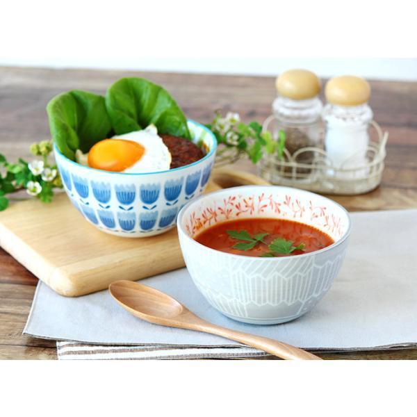 サラダボウル おしゃれ 北欧 フラワー ボウル 陶器 丼 ボタニカル 美濃