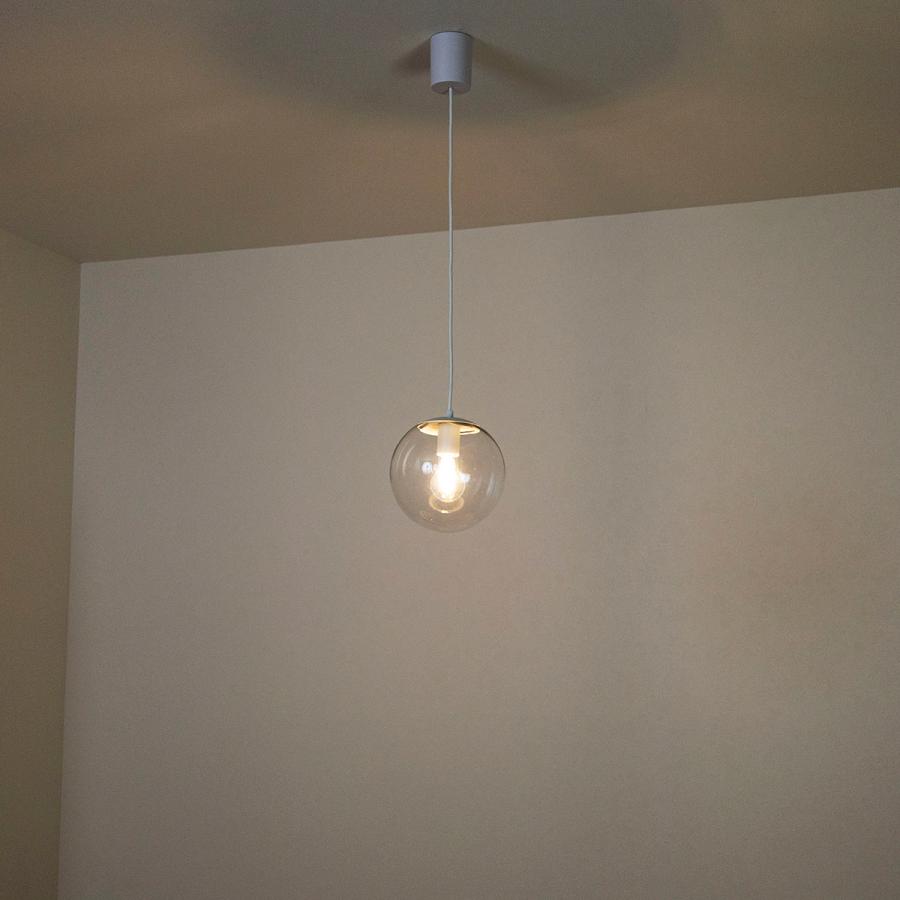 天井照明 1灯 クリア ガラスペンダントライト 8インチ 直径20cm ボール