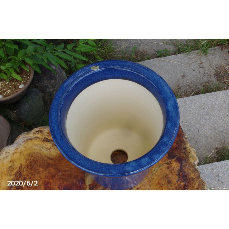 信楽焼 植木鉢 生子懸崖鉢 10号（直径31.5cm 高さ33cm） 【送料無料