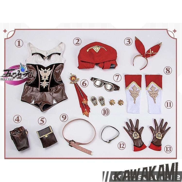 猫屋小舗 原神 コスプレ アンバー 衣装 ※ウィッグ 追加可 : ISRA