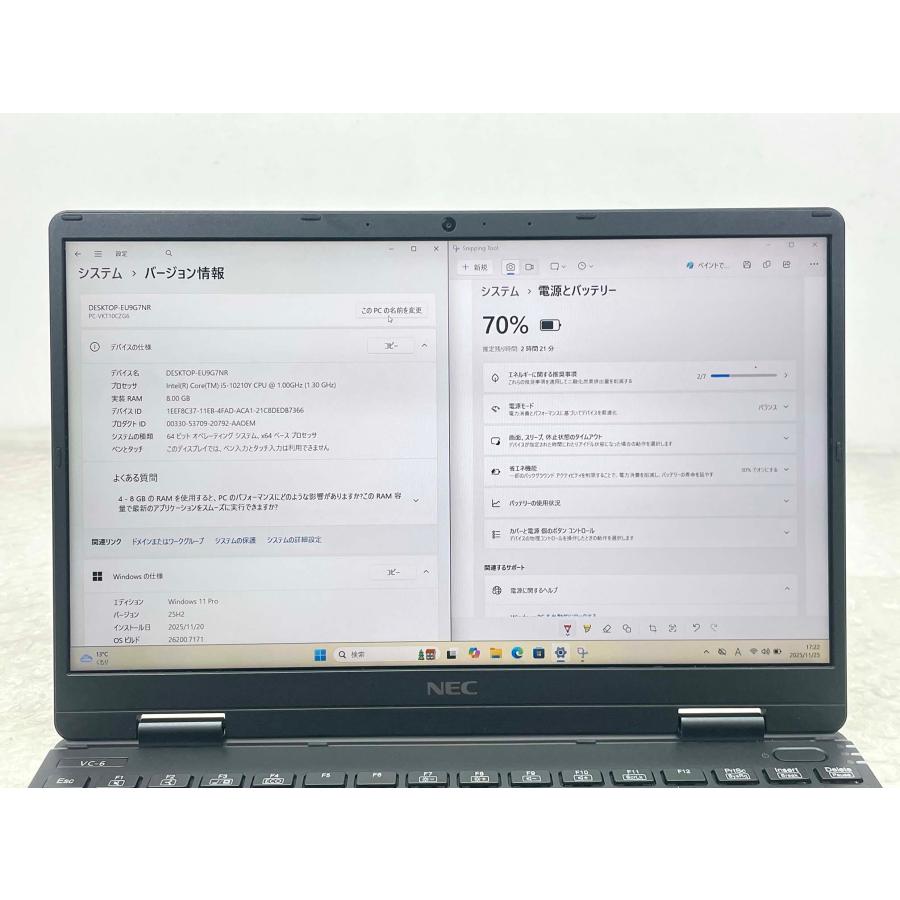 VersaPro NEC VC-6 12.5型 i5-10210Y/8GB/128GB SSD/Windows11/WPS