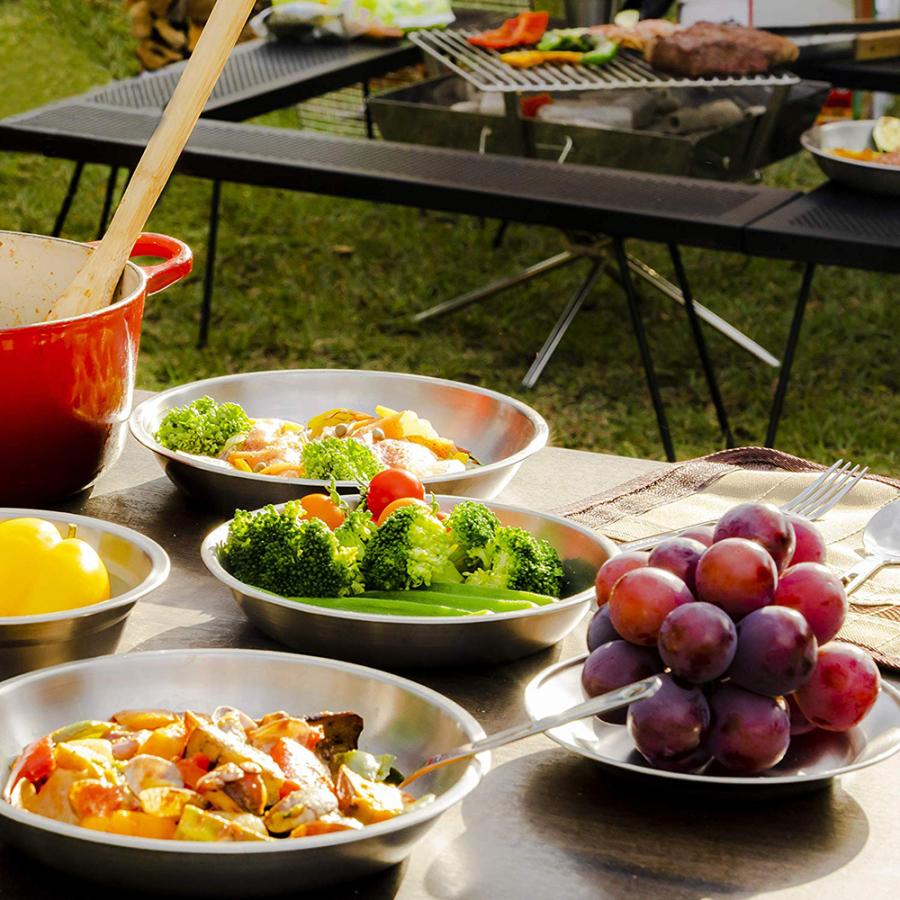 6種類 24枚セット】MAGNA(マグナ) ステンレス食器セット キャンプ