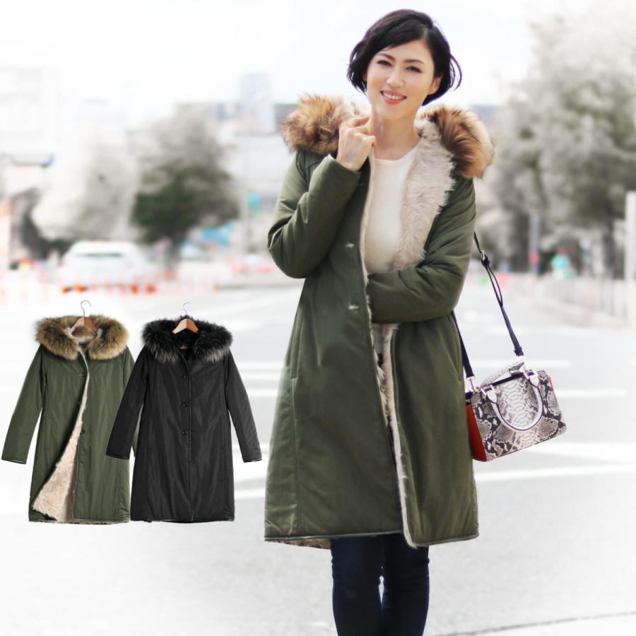 sankyo shokai（三京商会） ＜爆買＞ラクーン トリミング モッズコート