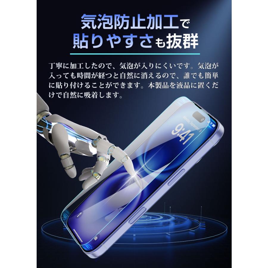 iPhone16/16 Plus/15/15 Pro/15 Plus/15 Pro Max用 液晶フィルム 強化