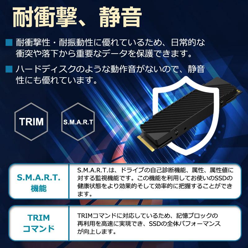 Hanye Hanye NVMe SSD 2TB 3D NAND TLC ヒートシンク搭載 PCIe Gen 4x4