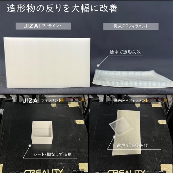 JIZAI 3Dプリンタ PPフィラメント 1.75mm径 500g 反り改善