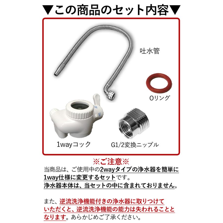 浄水器 部材 部品 1wayチェンジセット 2way 変換キット 据置型