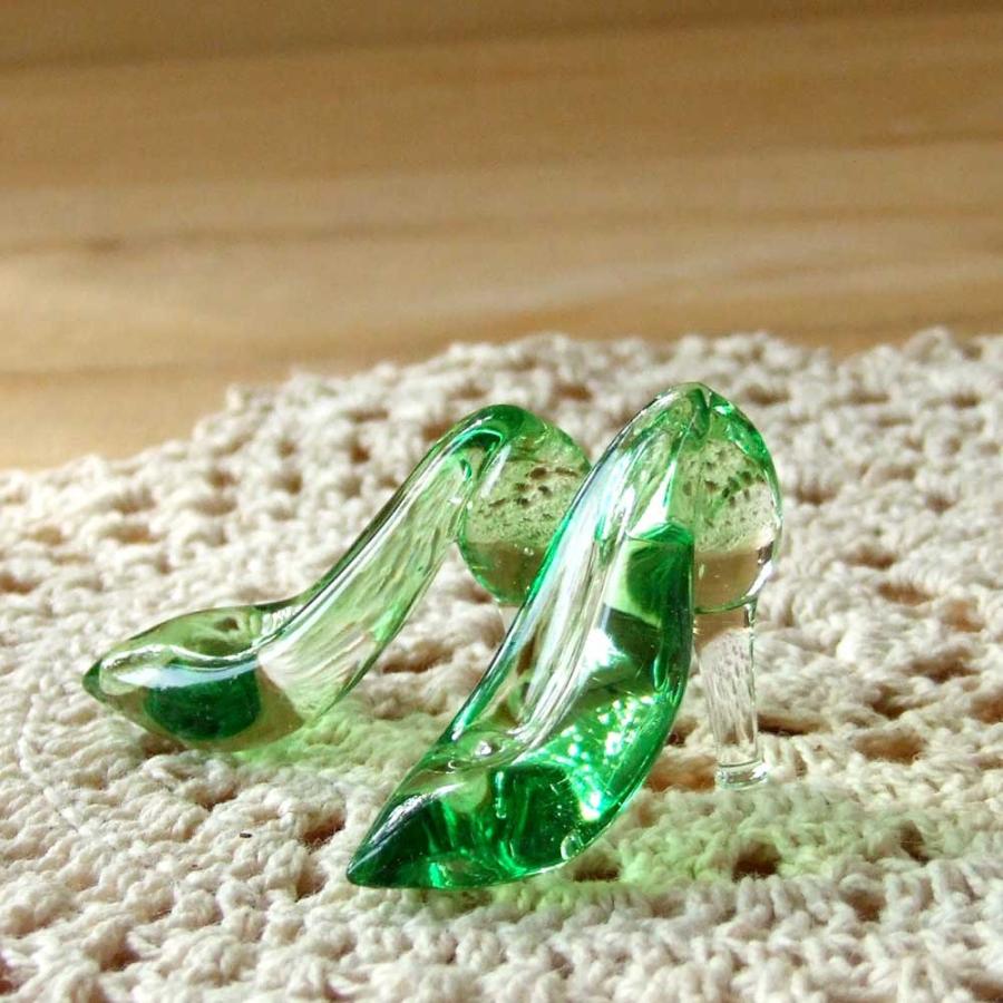 ガラス細工 ミニチュア 雑貨 置物 ガラスの靴 : ガラス細工 THE JOY