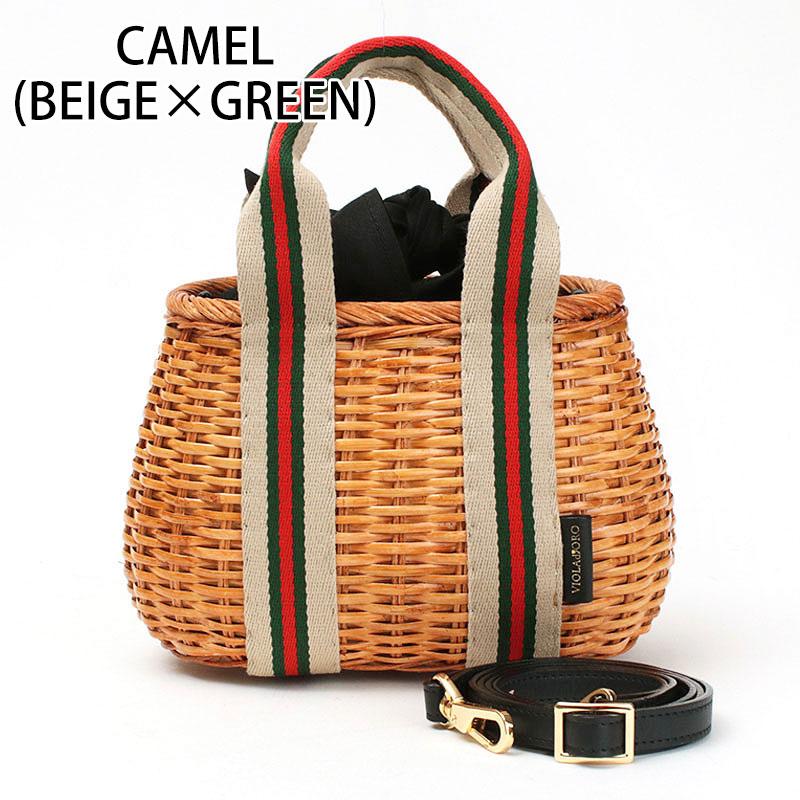 VIOLAd'ORO（ヴィオラドーロ） かごバッグ 2WAY ラタンショルダー