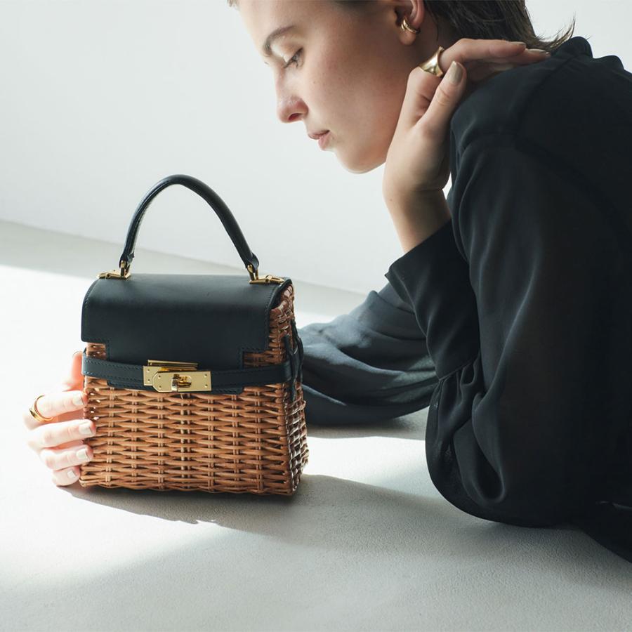 VIOLAd'ORO（ヴィオラドーロ） かごバッグ ラタン 2WAYミニショルダー