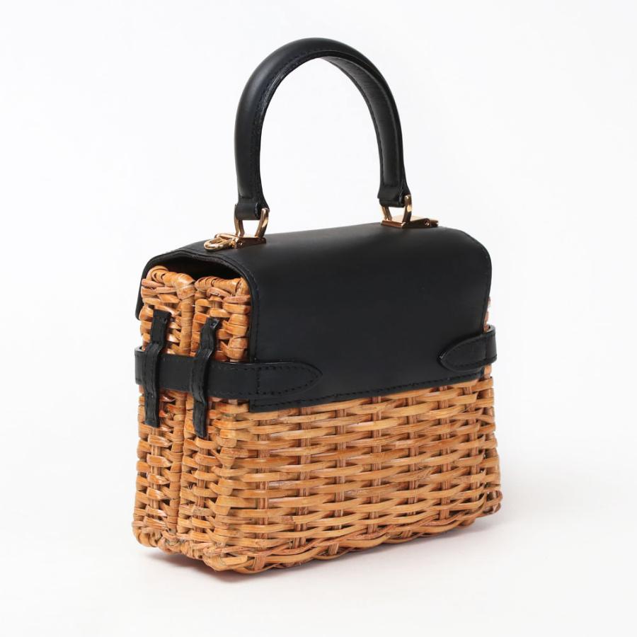 VIOLAd'ORO（ヴィオラドーロ） カゴバッグ ラタン ターンロック付き