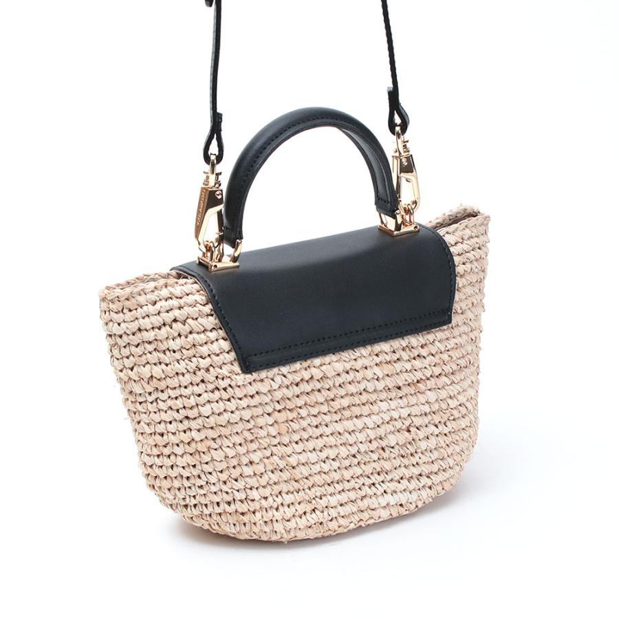 VIOLAd'ORO（ヴィオラドーロ） かごバッグ 2WAYショルダー ラフィア