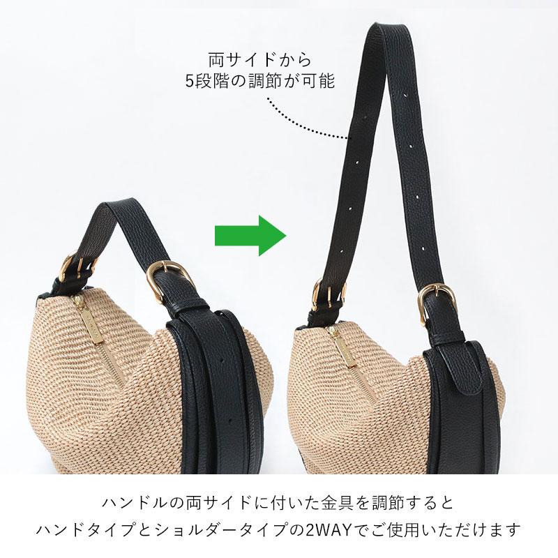 VIOLAd'ORO（ヴィオラドーロ） かごバッグ ラフィアシート ハーフ