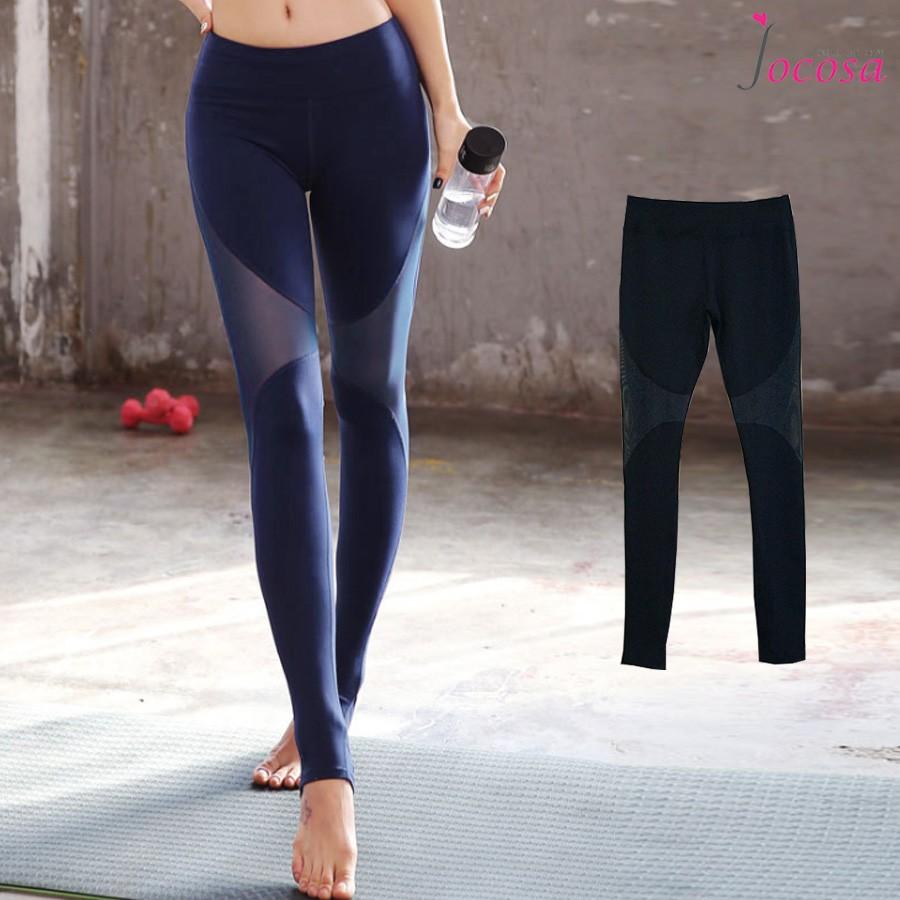 スポーツウェア レディース レギンス メッシュ シースルー トレンカ