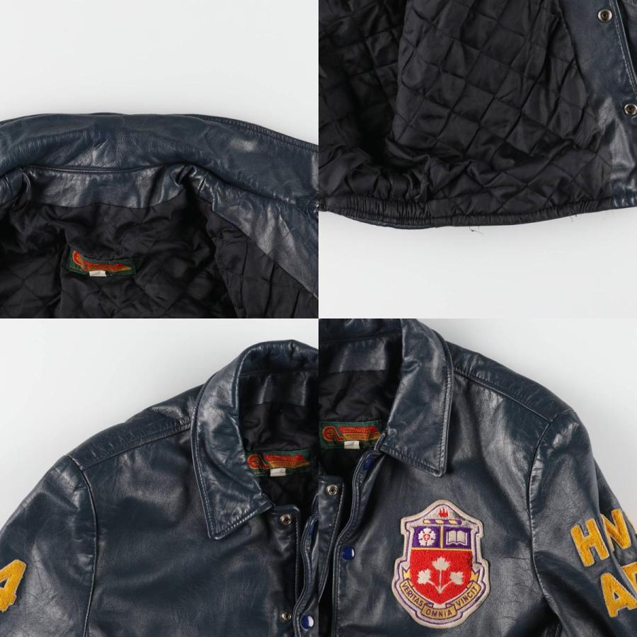 古着 80~90年代 EXPORT LEATHER GARMENTS LTD 襟付き オールレザー