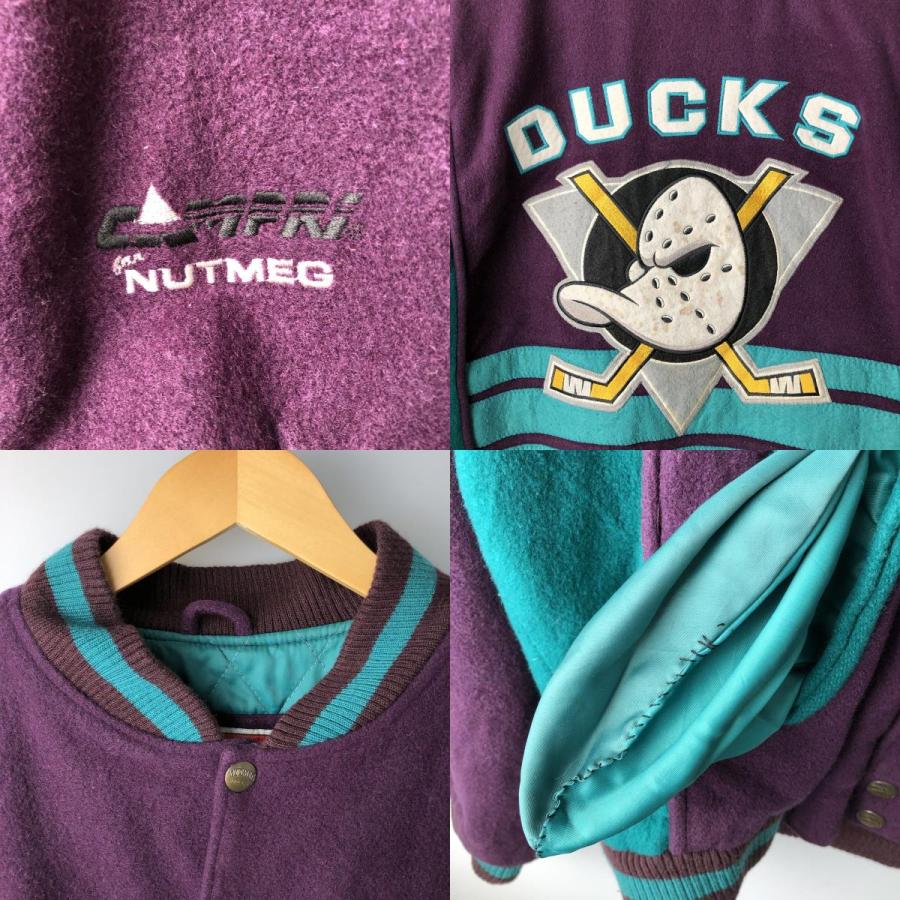 古着 90年代 CAMPRI NUTMEG NHL アナハイムマイティ ダックス 中綿入り