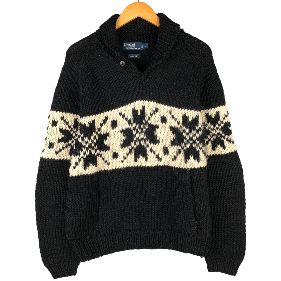 古着 ラルフローレン POLO by Ralph Lauren HAND KNIT スノー柄 雪柄