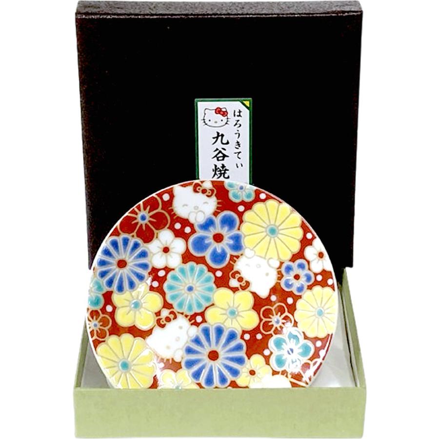 ハローキティ 九谷焼 豆皿 梅菊 キティちゃん 飾り皿 ミニ絵皿 小皿 絵