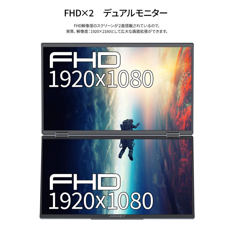 JAPANNEXT（ジャパンネクスト） JAPANNEXT 18.5インチ IPSパネルx2搭載